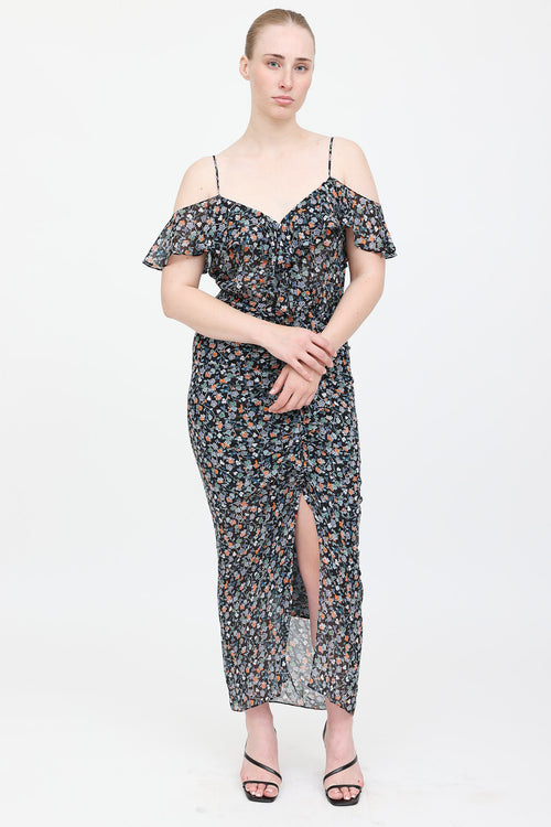 Veronica Beard Silk Floral Sleeveless Dress