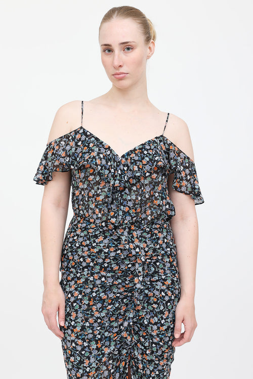 Veronica Beard Silk Floral Sleeveless Dress
