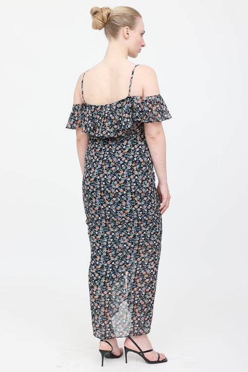 Veronica Beard Silk Floral Sleeveless Dress