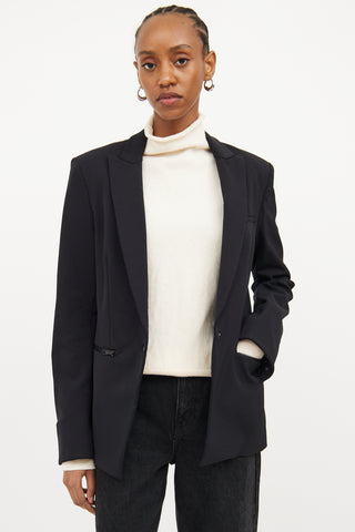 Veronica Beard Black Peak Lapel Blazer