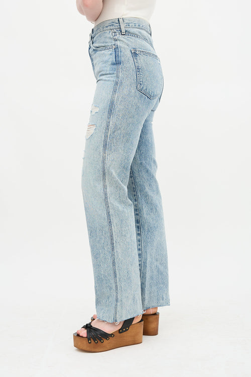 Veronica Beard Distressed Acid Wash Jean