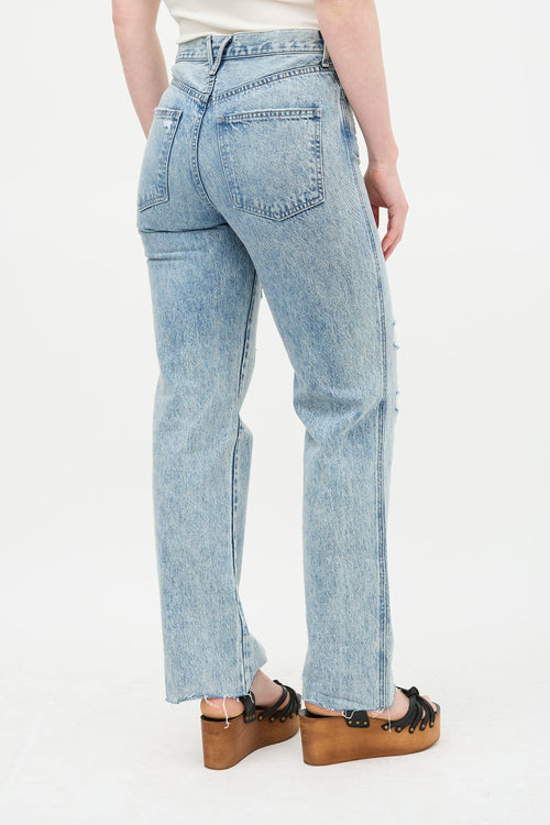 Veronica Beard Distressed Acid Wash Jean