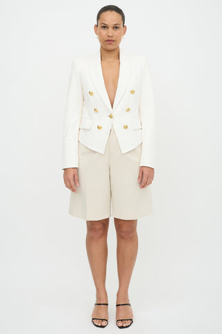 Veronica Beard Leather Dickey Blazer