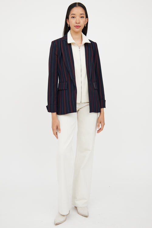 Veronica Beard Blue & Navy 2 Piece Blazer & Dickie Jacket