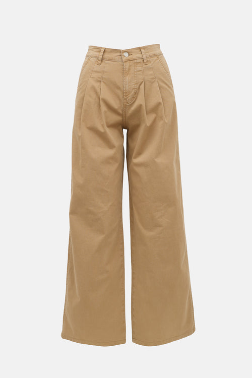 Veronica Beard Pleated Wide Leg Pant