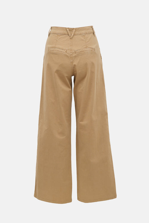 Veronica Beard Pleated Wide Leg Pant