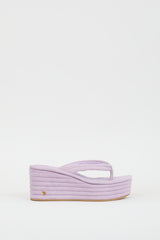 Veronica Beard Purple Suede Geno Platform Thong Sandal