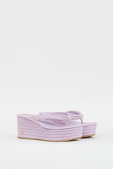 Veronica Beard Purple Suede Geno Platform Thong Sandal