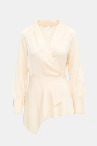 Veronica Beard Silk Viv Wrap Blouse