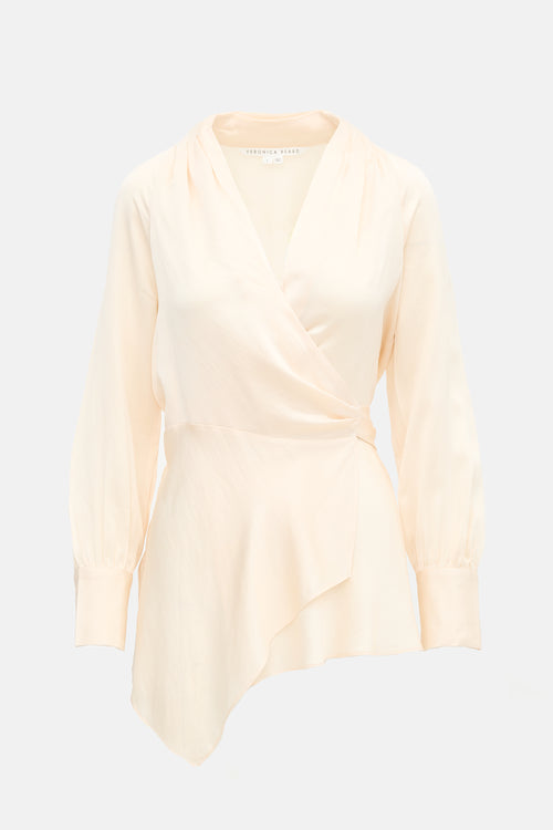 Veronica Beard Silk Viv Wrap Blouse