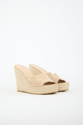 Veronica Beard Suede Dali Wedge Espadrille