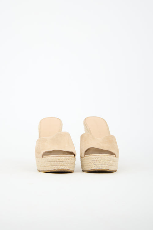 Veronica Beard Suede Dali Wedge Espadrille