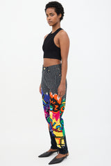 Versace 1990s Pin Stripe Graffiti Trouser