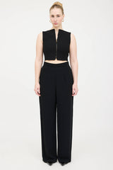 Versace Cropped Zip Top