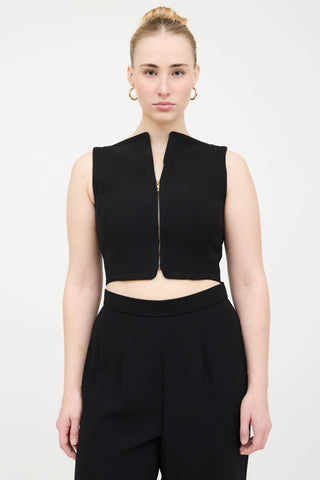 Versace Cropped Zip Top