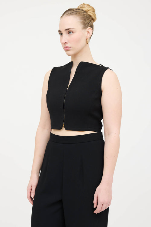 Versace Cropped Zip Top