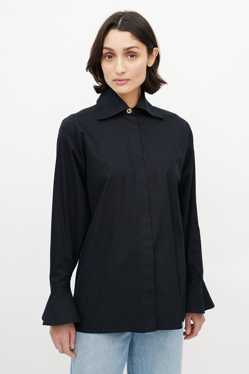 Versace Black Flared Shirt