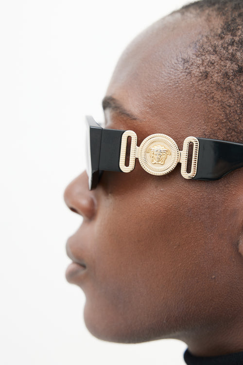 Versace Black & Gold 4361 GB1 Sunglasses