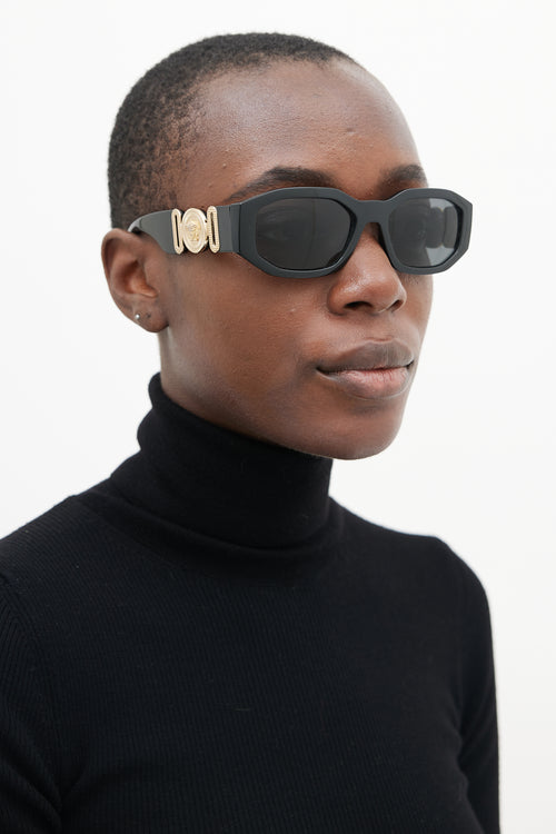 Versace Black & Gold 4361 GB1 Sunglasses