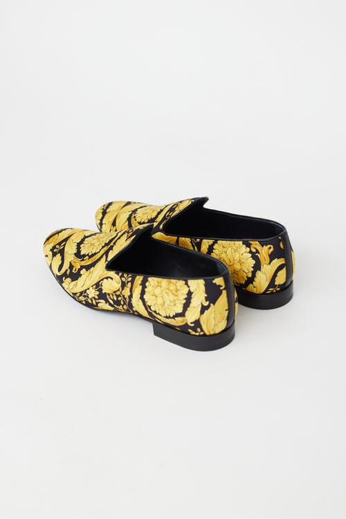 Versace Black & Gold Barocco Loafer