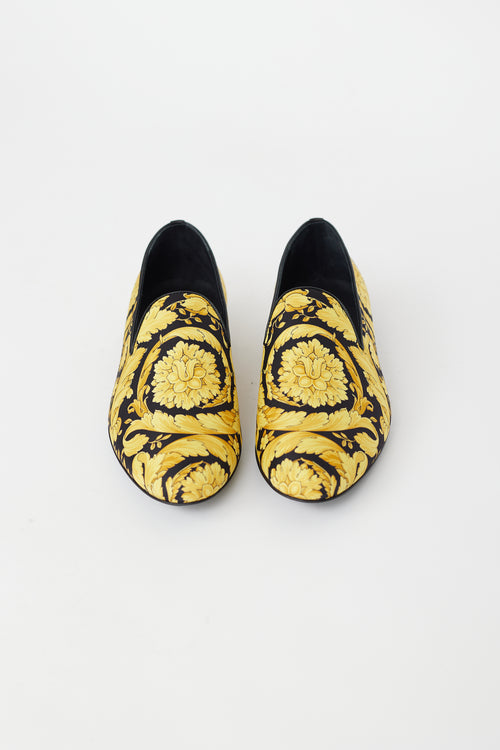 Versace Black & Gold Barocco Loafer