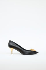 Versace Leather Medusa Palazzo Pump