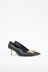 Versace Leather Medusa Palazzo Pump