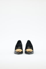 Versace Leather Medusa Palazzo Pump