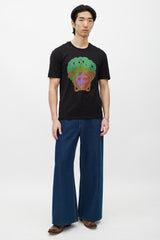 Versace Black & Green Graphic T-Shirt