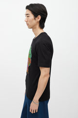 Versace Black & Green Graphic T-Shirt