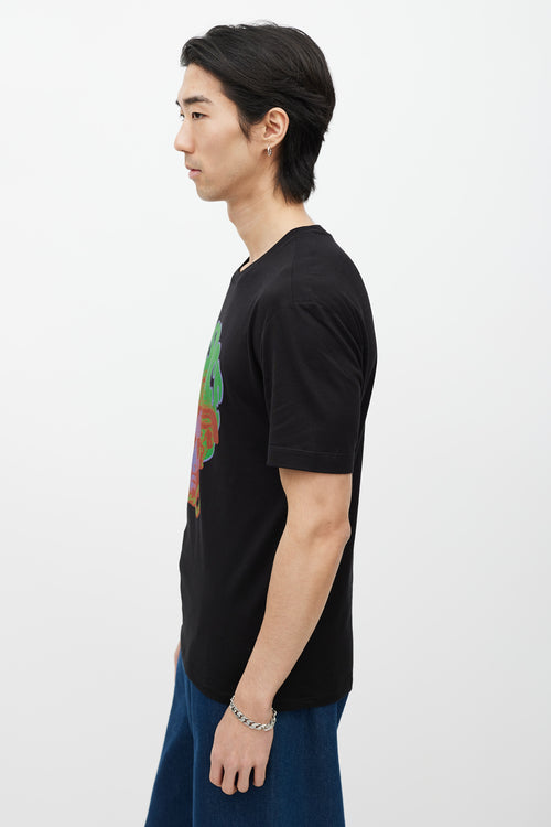 Versace Black & Green Graphic T-Shirt