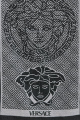 Versace Black & Grey Logo Scarf