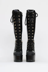 Versace Laceup Platform Boot