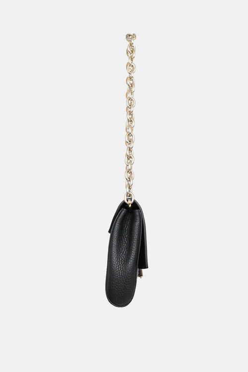 Versace Collection Pebbled Leather Shoulder Bag