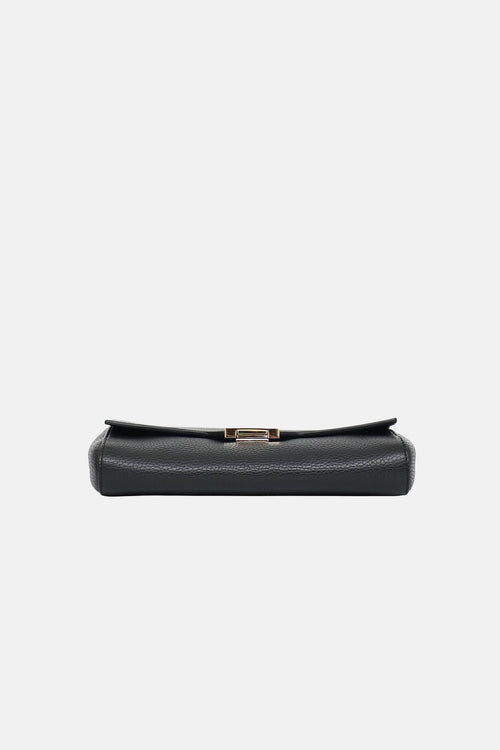 Versace Collection Pebbled Leather Shoulder Bag