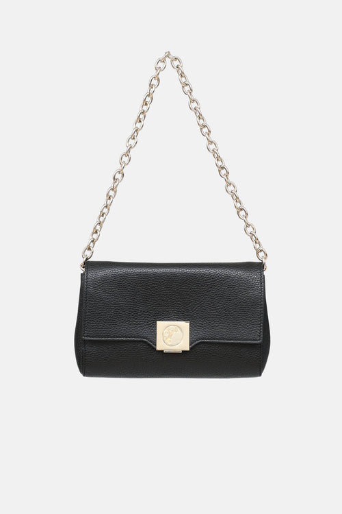 Versace Collection Pebbled Leather Shoulder Bag