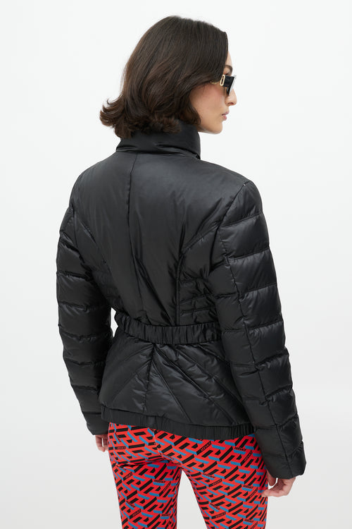 Versace Black Quilted Down Puffer