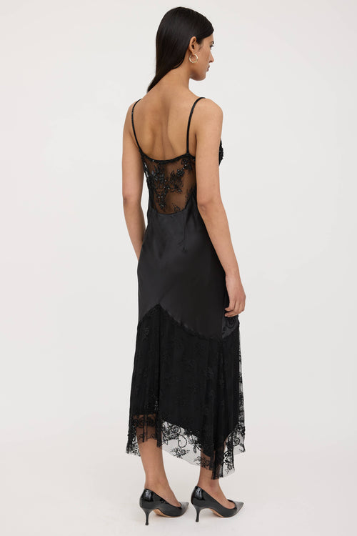 Versace Silk Floral Beaded Dress