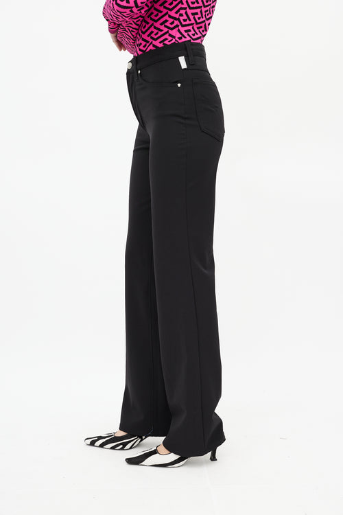 Versace Black Straight Leg Trouser