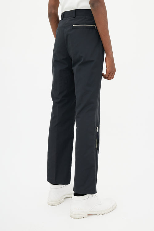 Versace Black Technical Zip Trouser