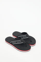 Versace Black & White Logo Sandal