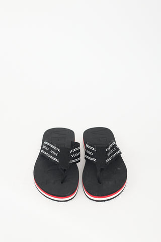 Versace Black & White Logo Sandal