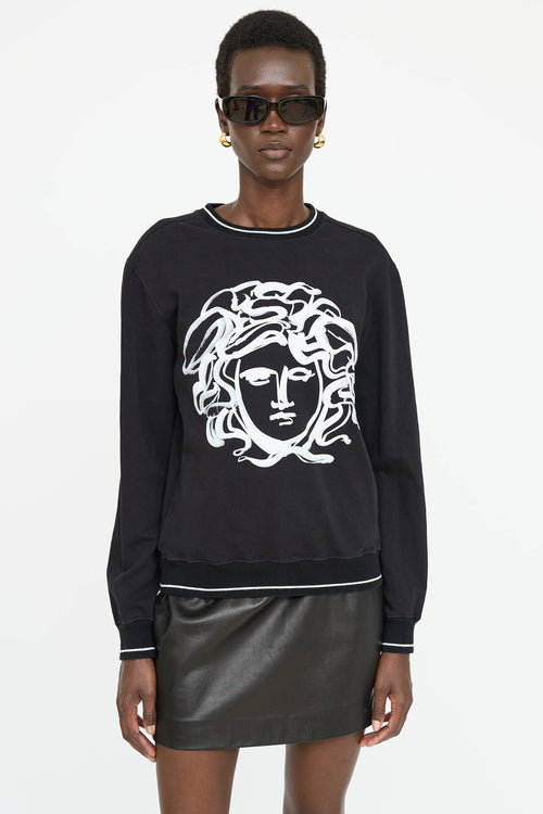 Versace Painted Medusa Sweater