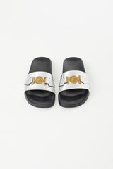 Versace Black & Silver Pool Slide