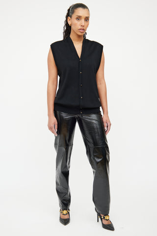 Versace // Black Technical Zip Trouser – VSP Consignment