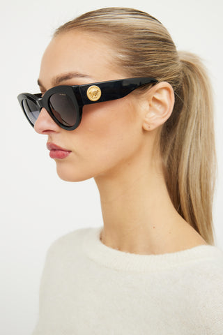 Versace Black Round MOD 4353 Sunglasses
