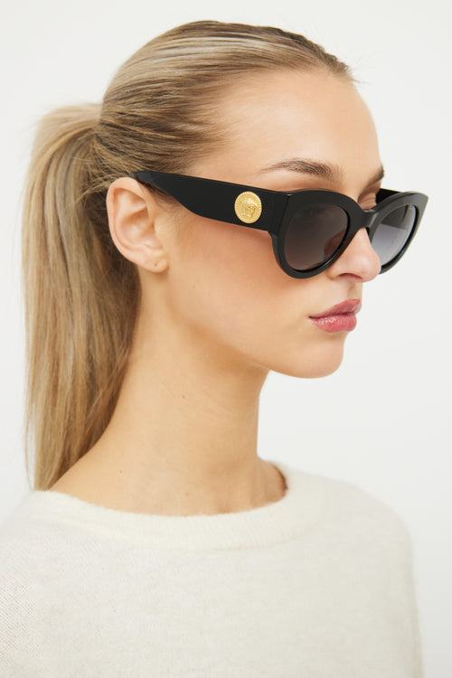 Versace Black Round MOD 4353 Sunglasses