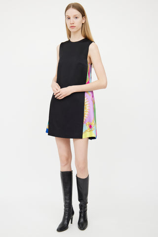 Versace Black & Multi Mini Dress