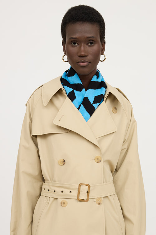 Versace Logo Knit Scarf