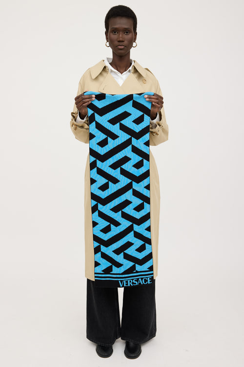 Versace Logo Knit Scarf